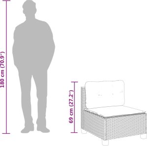 vidaXL 10-cz. zestaw wypoczynkowy do ogrodu, z poduszkami, szary 9