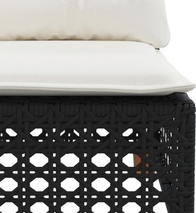 vidaXL 10-cz. zestaw wypoczynkowy do ogrodu, z poduszkami, czarny 5