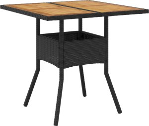 vidaXL 5-cz. zestaw mebli ogrodowych z poduszkami, polirattan i akacja 4