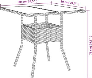 vidaXL 5-cz. zestaw mebli ogrodowych z poduszkami, polirattan i akacja 9