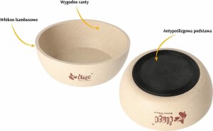 Dingo Miska Bambusowa dla Psa Kota 14,5cm 550ml 3