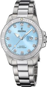 Zegarek Festina Zegarek damski Festina F20503-5 CYRKONIE srebrny 1