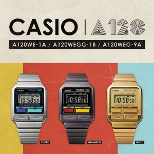 Zegarek Casio Vintage Zegarek męski Casio A120WE-1AEF srebrny 4