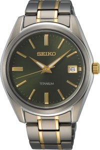 Zegarek Seiko Zegarek męski Seiko SUR377P1 szary 1