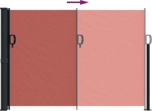 vidaXL Zwijana markiza boczna, terakotowa, 140x600 cm 5