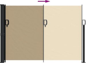 vidaXL Zwijana markiza boczna, beżowa, 140x500 cm 5