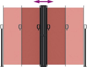 vidaXL Zwijana markiza boczna, terakotowa, 180x1200 cm 5