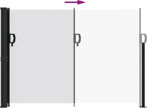 vidaXL Zwijana markiza boczna, biała, 140x500 cm 5