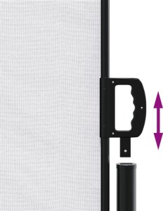 vidaXL Zwijana markiza boczna, biała, 140x500 cm 6