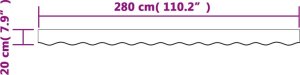 vidaXL Lambrekin do markizy, antracytowe paski, 3 m 6