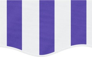 vidaXL Lambrekin do markizy, niebiesko-białe paski, 3 m 4