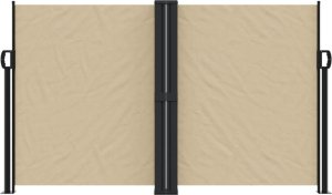 vidaXL Zwijana markiza boczna, beżowa, 140x1200 cm 3