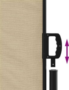 vidaXL Zwijana markiza boczna, beżowa, 140x1200 cm 6