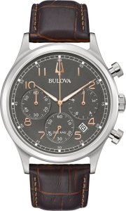 Zegarek Bulova Zegarek męski Bulova 96B356 brązowy 1