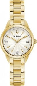 Zegarek Bulova Zegarek damski Bulova 97P150 złoty 1