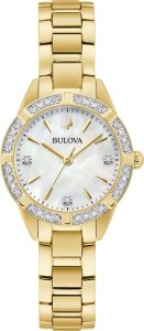 Zegarek Bulova Zegarek damski Bulova 98R297 CYRKONIE złoty 1