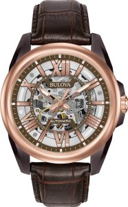 Zegarek Bulova Zegarek męski Bulova 98A165 brązowy 1