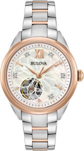 Zegarek Bulova Zegarek damski Bulova 98P170 srebrny 1