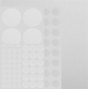 Topex Podkładki filcowe i piankowe EVA samoprzylepne, białe, 125 szt. 2