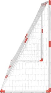 vidaXL Bramka do piłki nożnej dla dzieci, z piłkami, 2-w-1, biała 5