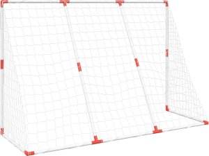 vidaXL Bramka do piłki nożnej dla dzieci, z piłkami, 2-w-1, biała 6