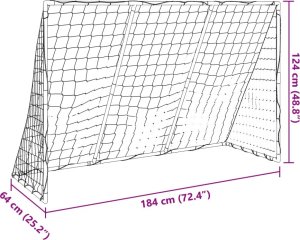 vidaXL Bramka do piłki nożnej dla dzieci, z piłkami, 2-w-1, biała 10