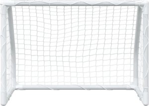 vidaXL Bramki do piłki nożnej dla dzieci, 2 szt. z piłką, białe, metal 5