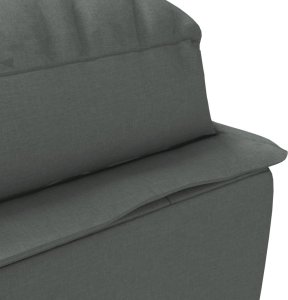 vidaXL Szezlong masujący z poduszkami, ciemnoszary, obity tkaniną 8