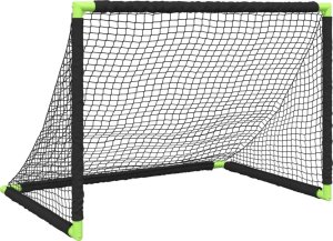 vidaXL Składana bramka do piłki nożnej dla dzieci, czarny, 90x64x64 cm 2