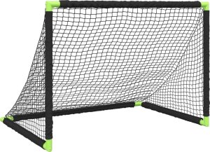 vidaXL Składana bramka do piłki nożnej dla dzieci, czarny, 90x64x64 cm 4