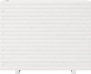 Skrzynia ogrodowa vidaXL Donica ogrodowa, biała, 90x40x72 cm, lite drewno sosnowe 5