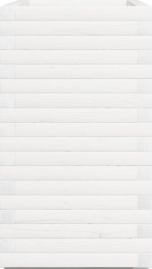 Skrzynia ogrodowa vidaXL Donica ogrodowa, biała, 90x40x72 cm, lite drewno sosnowe 6