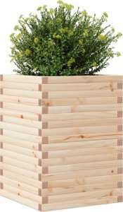 vidaXL Donica ogrodowa, 50x50x68,5 cm, lite drewno sosnowe 4