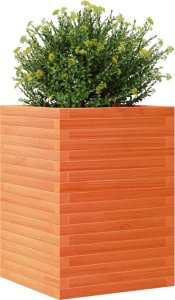 vidaXL Donica ogrodowa, woskowy brąz, 50x50x68,5 cm, drewno sosnowe 4