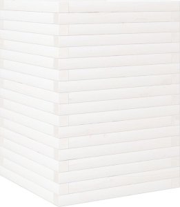 vidaXL Donica ogrodowa, biała, 50x50x68,5 cm, lite drewno sosnowe 7