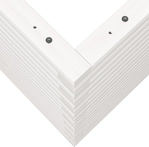 vidaXL Donica ogrodowa, biała, 50x50x68,5 cm, lite drewno sosnowe 8