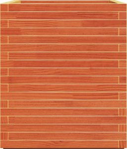 Skrzynia ogrodowa vidaXL Donica ogrodowa, woskowy brąz, 90x60x72 cm, lite drewno sosnowe 6