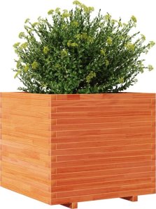 Skrzynia ogrodowa vidaXL Donica ogrodowa, woskowy brąz, 80x80x72 cm, drewno sosnowe 4