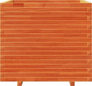 Skrzynia ogrodowa vidaXL Donica ogrodowa, woskowy brąz, 80x80x72 cm, drewno sosnowe 5