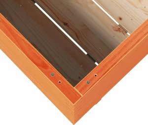 Skrzynia ogrodowa vidaXL Donica ogrodowa, woskowy brąz, 80x80x72 cm, drewno sosnowe 8