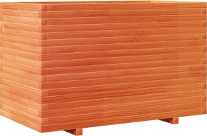 Skrzynia ogrodowa vidaXL Donica ogrodowa, woskowy brąz, 110x60x72 cm, drewno sosnowe 2