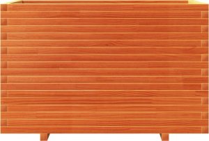 Skrzynia ogrodowa vidaXL Donica ogrodowa, woskowy brąz, 110x60x72 cm, drewno sosnowe 5