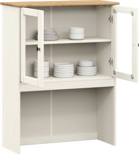 vidaXL Nastawka do komody VIGO, biała, 78x30x100 cm, lita sosna 3