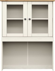 vidaXL Nastawka do komody VIGO, biała, 78x30x100 cm, lita sosna 4