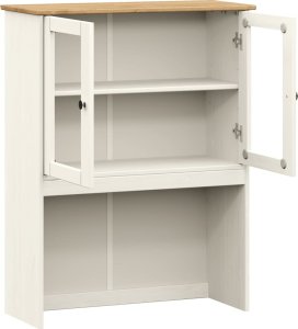 vidaXL Nastawka do komody VIGO, biała, 78x30x100 cm, lita sosna 5