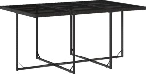 vidaXL 7-cz. zestaw mebli ogrodowych z poduszkami, czarny, polirattan 3