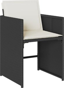 vidaXL 13-cz. zestaw mebli do ogrodu, poduszki, czarny, rattan PE 5