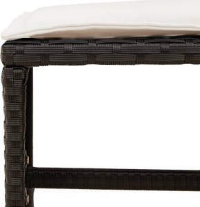 vidaXL 13-cz. zestaw mebli do ogrodu, poduszki, czarny, rattan PE 10