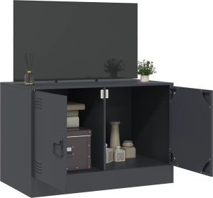 vidaXL Szafka pod telewizor, antracytowa, 67x39x44 cm, stalowa 4
