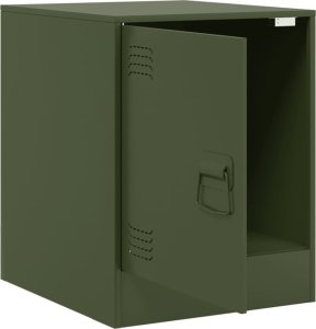 vidaXL Szafki nocne, 2 szt., oliwkowa zieleń, 34,5x39x44 cm, stal 6